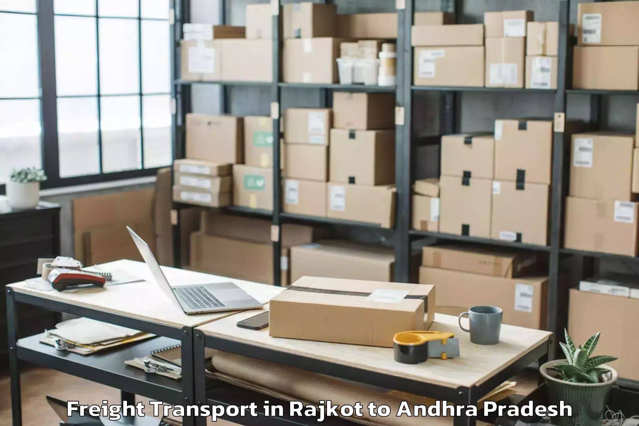 Trusted Rajkot to Mogullapalle Freight Transport